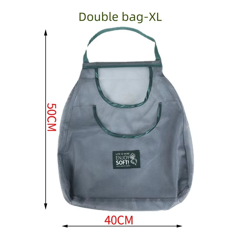Reusable Mesh Grocery Bags for Food, Fruit, Vegetables, and Kitchen Storage