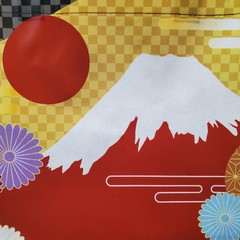 MT. FUJI Nihonga Reusable Grocery Shopping Tote Bag LARGE 19x15x8″ Daiso Japan