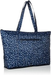 HAPITAS Eco Friendly Tote Travel Bag Flower Waltz Navy 20L