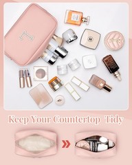 Vlando Unique Pink Makeup Bag Travel Toiletry Skincare Gifts