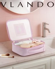 VLANDO Cute Makeup Bag,Travel Bag for Teen Clear Toiletry Clear-pink