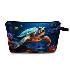 MoCaliduccious Sea Animal Turtle Print Women Makeup Bag Travel hzw0497