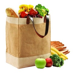 EXULTIMATE Tote Bag Canvas Reusable Grocery Organizer Pocket