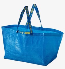 IKEA Blue Reusable 21 3/4×14 1/2×13 3/4 19 Gallon Shopping Tote Carrier Bag