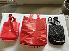 LULULEMON Reusable Shopping Tote Bags Multi Sizes Lot Of 3