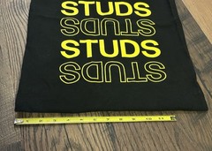 STUDS Tote ~ Reusable Shopping Grocery Book Bag Cloth Fabric 15” Stud