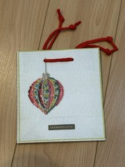 Anthropologie Christmas Ornament Set x 10 Paper Gift Bags 1 Medium + 9 Small NEW