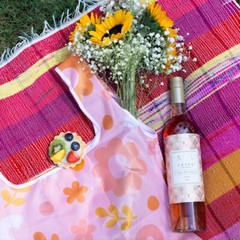 NEW! EB Design SET OF TWO REUSABLE NYLON BAGS — “Funky Floral” & “Summer Meadow”