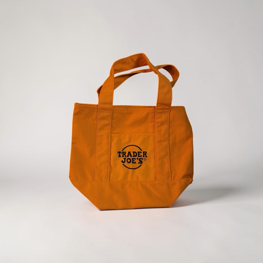 Trader Joe’s – Trick or Treat Black & Orange Mini Canvas Tote Bag – New with Tag