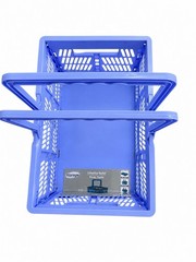 Storage Essentials Collapsible Basket Foldable Blue Plastic