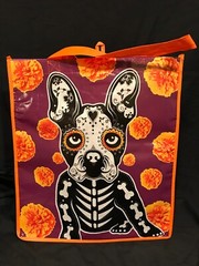 French Bulldog Puppy Reusable Shopping Grocery Gift Bag Approx. 5 3/4 x 13 x 14″