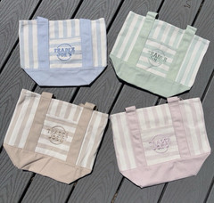 Trader Joe’s Mini Striped Reusable Tote Bag Multicolor 13x11x6 in New