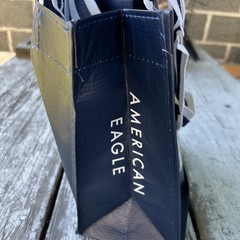 American Eagle Reusable Shopping Bag Dark Blue & White Polropylene Modern