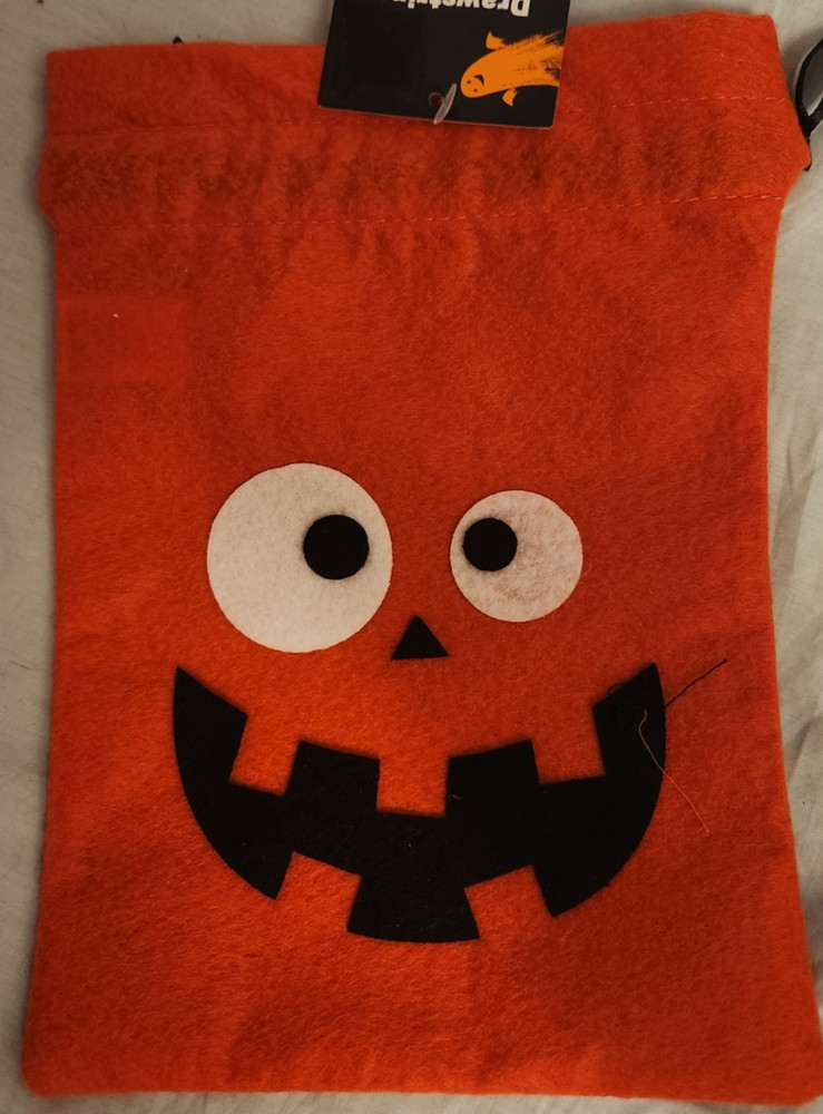 Felt Drawstring Halloween Candy bag Pumpkin Jack o lantern