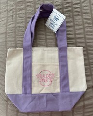 Trader Joe’s Mini Pastel Canvas Tote Bag (Purple)