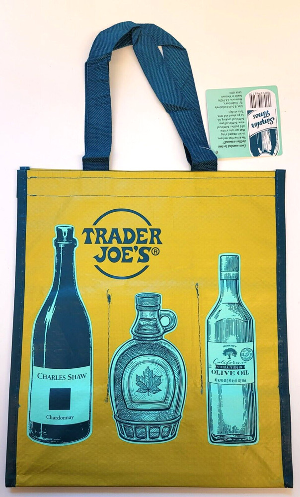 Trader Joe’s Bag Reusable 6 Bottle Market Beverage Tote