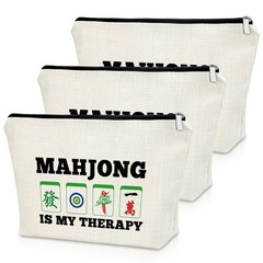 Sazuwu 3PCS 10 inches x 6.7 x 2.5 inches, Mahjong is My Therapy 3 Pcs