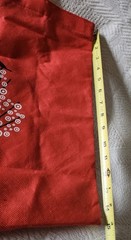 Target Bag Reusable Folding Compact Washable Fabric Red Trees 15″x15″- folded 8″