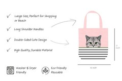 Cute Pink Cat Tote Bag – Cat Gifts for Women – Mom Gifts – Birthday Bags for …