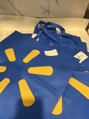 Lot Of 10 Walmart Reusable Large Shopping Market Bags/Totes () New Bag