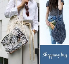 Lemonfilter Mesh Grocery Bags, 5 Pack Reusable Washable Cotton String Shoppin…