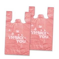 PINK Thank you bagsPCS T shirt bags, To Go Bags,Grocery bags, Large 100 Pink