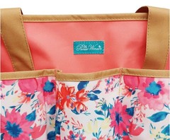 The Pioneer Woman Fresh Floral Garden Tote Bag with Pockets for Storing Tools