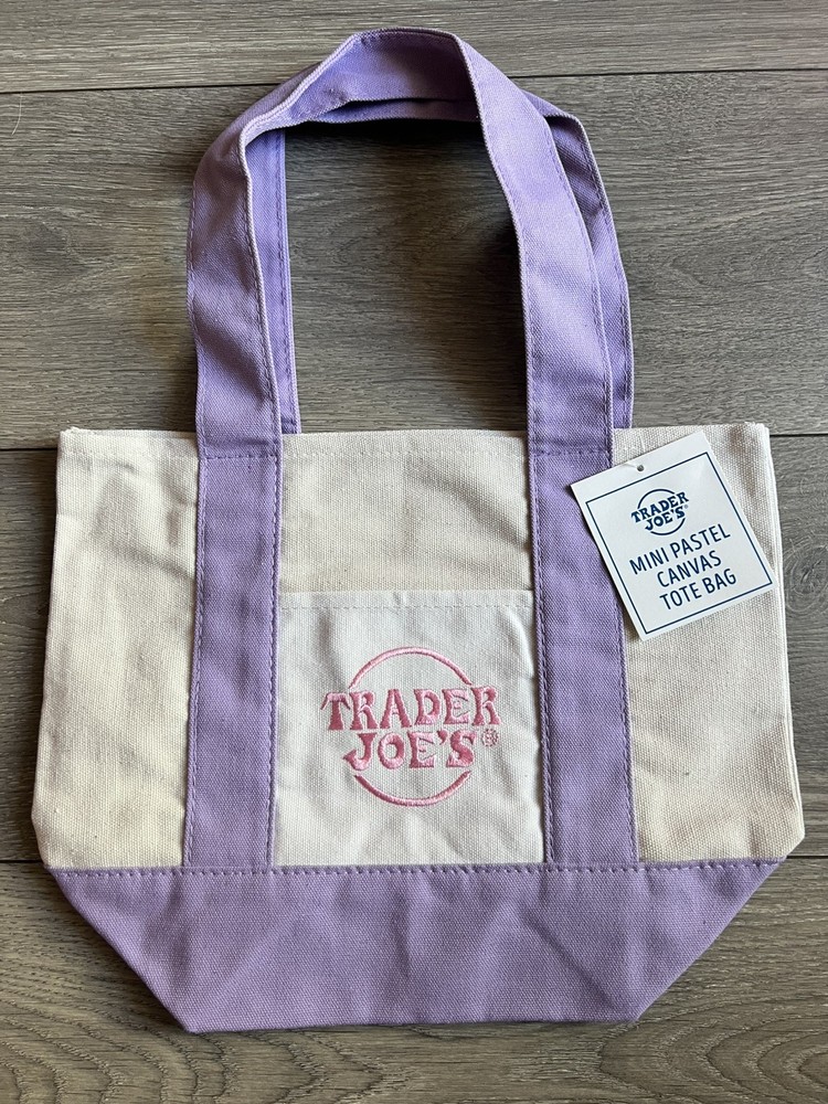 Trader Joe’s – MINI Canvas Tote Bag – Lavender – Spring 2026 – Limited Edition