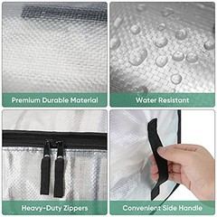 Oversized Moving Bags with Reinforced Handles, Heavy-Duty Storage 4-Pack Clear
