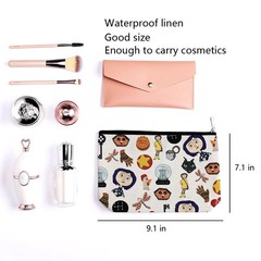 LONGXIN Mr. Bobinsky Cosmetic Make up Bag The Secret Door Lover Gift Beige