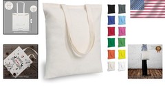 5-Pack Economical Cotton Tote Bags – Durable & Eco-Friendly for All Occasions