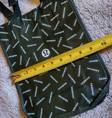 New Lululemon S Reusable Shopping Tote Gift Bag Dark Forest Green w/Logo 2 Avail