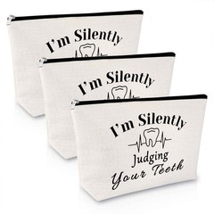 Sfodiary 3Pcs Dentist Appreciation Gift Makeup dentist gifts Bag 12