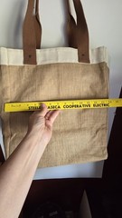 Now Designs General Store Shopping Tote Bag Jute Cotton Fabric Canvas Strong