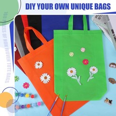 160 Pcs Non Woven Tote Bags Bulk 11.8 x 15 x 4 Inch Large Reusable Grocery Ba…