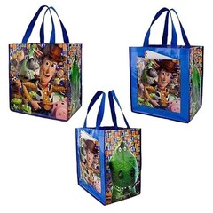 Disney Toy Story Blue Reusable Gift Tote Bag with Front Pouch NWT