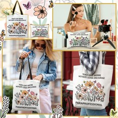 14.9 x 15.7 inches (canvas bag), 9 x 6.7 (makeup Multicolor