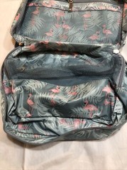 Hanging Travel Toiletry Bag Cosmetic Make up Organizer for Women A Flamingo-1