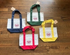 Trader Joe’s Blue, Green, Yellow, Red (Pick Your Color) Mini Canvas Tote Bag NWT