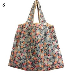 Foldable Reusable Shopping Bag Floral Print Tote for Grocery Fruits Vegetables