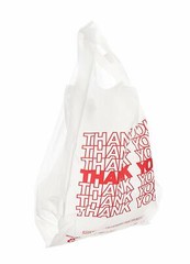 5000 Pack- 1/8 White Thank You Plastic Shopping Bags – T-Shirt Style – 17x10x6