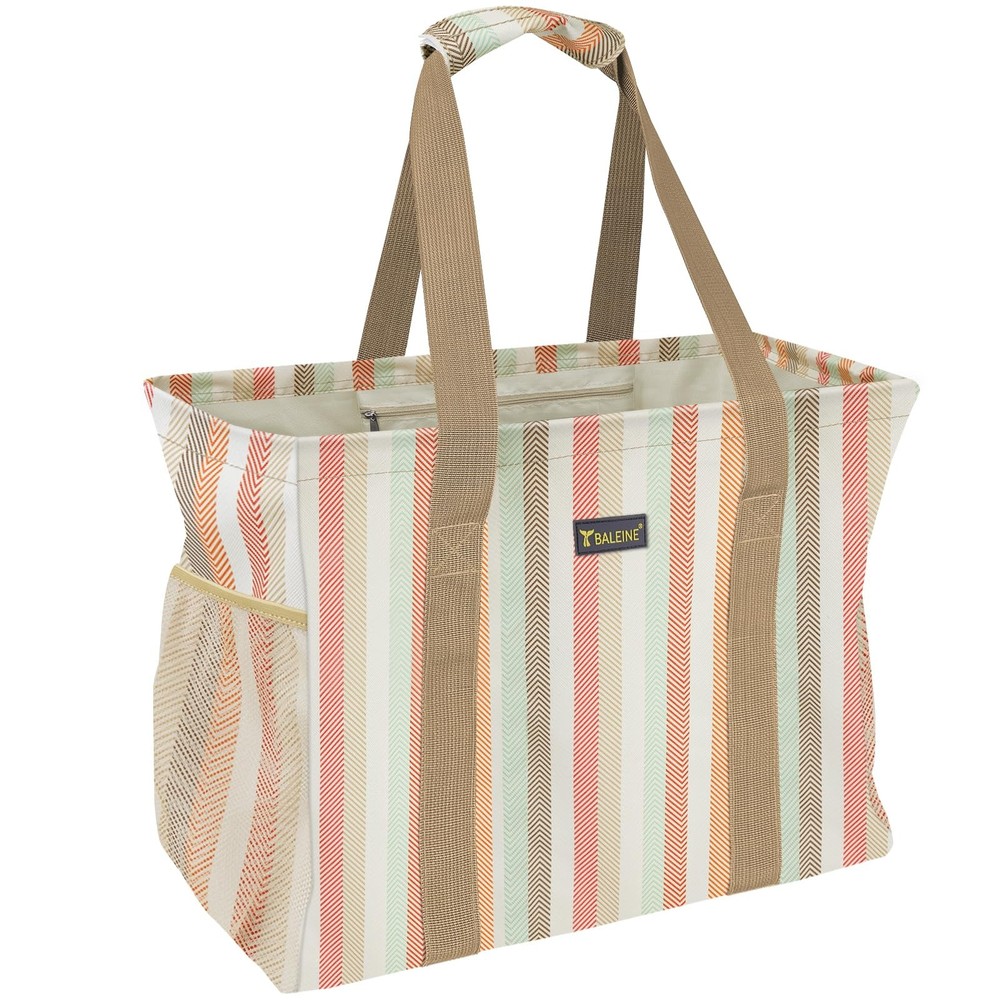 BALEINE Extra Large Utility Tote Bag with 16.5”x14”x10”, Color Stripe