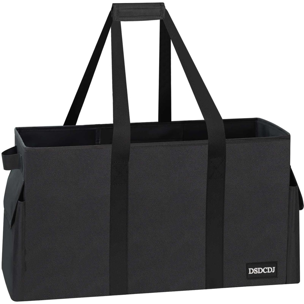 Sturdy Extra Large Utility Tote Bag with Hard Bottom Sides, Heavy Duty Groce…