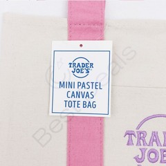 Trader Joe’s Mini Pastel Canvas Tote Bag Set Of 4 Colors Limited (New With Tag)
