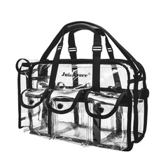 Jula Vance Large Clear Makeup Bag – Professional 16*10*7 inches, Black