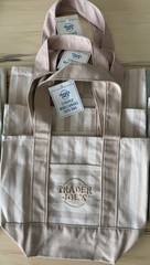Trader Joe’s Mini Pastel Stripe Canvas Tote Bag Limited Edition Set Of 9