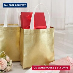 Tosnail 40 Pack 10 x 8 Inch Reusable Present Gift Bag, Medium Grocery Bags, Shop
