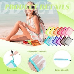 Jexine 24 Pcs Mini Zipper Mesh Bags Lipstick 5 x 4 Inch, Bright Color