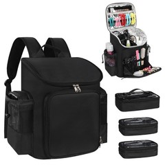 Hairstylist Traveling Bag, Large Capacity Barber Travel Backpack, Black