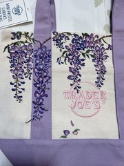Trader Joe’s Mini Canvas Tote Bag Spring 2026 Hand Painted NWT